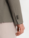 Ombre Clothing Elegantna moška jopica iz volnene mešanice Khaki Ombre Oblačila