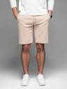 Ombre Clothing Moške bombažne športne hlače BASIC beige Ombre Oblačila