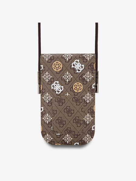 Guess Guess PU 4G Peony Večbarvna torbica za telefon rjave barve