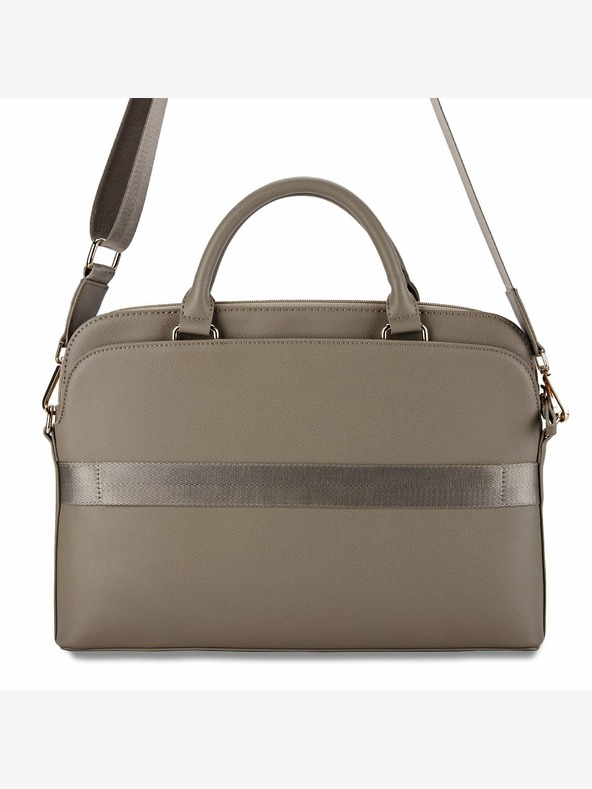 Guess Guess PU Grained Triangle Logo Torba za prenosnik 15/16" Rjava