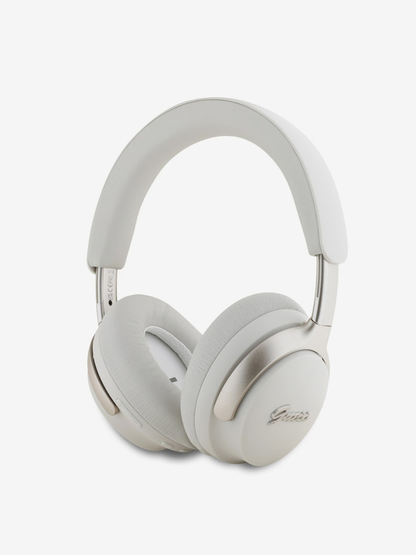 Guess Guess PU usnje s pisanim logotipom ANC/ENC Brezžične slušalke bele barve