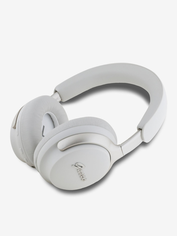 Guess Guess PU usnje s pisanim logotipom ANC/ENC Brezžične slušalke bele barve