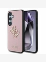 Guess Guess PU Grained 4G Metal Logo Back Cover za Samsung Galaxy S25+ Pink