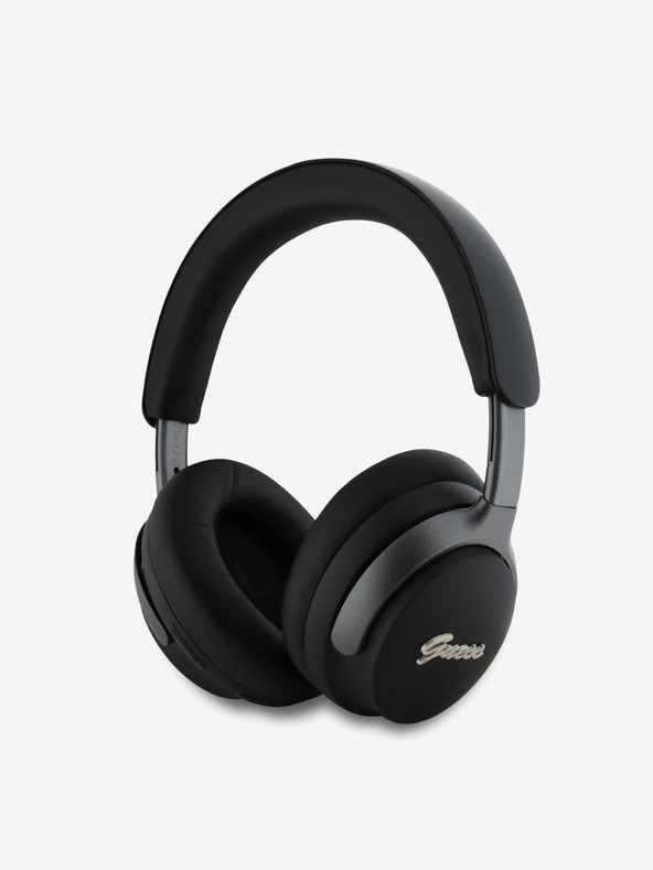 Guess Guess PU usnje z logotipom pisave ANC/ENC Brezžične slušalke črne barve