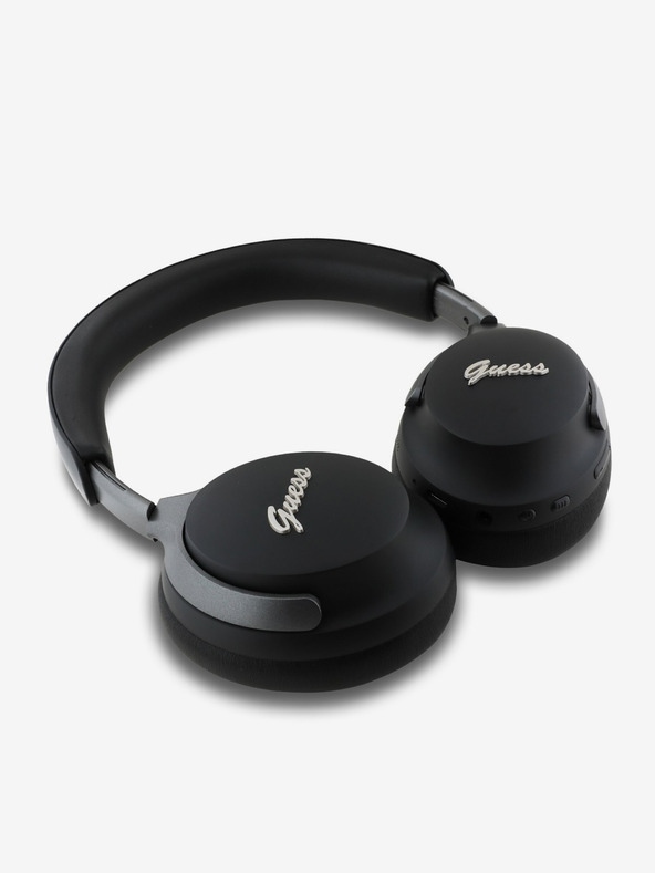 Guess Guess PU usnje z logotipom pisave ANC/ENC Brezžične slušalke črne barve