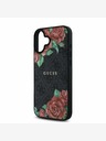 Guess Guess PU usnje 4G Roses MagSafe hrbtni ovitek za iPhone 16 Black