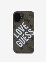 Guess Guess PU usnje 4G Big Love Logo MagSafe hrbtni ovitek za iPhone 16 Brown