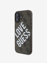 Guess Guess PU usnje 4G Big Love Logo MagSafe hrbtni ovitek za iPhone 16 Brown
