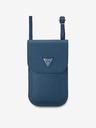 Guess Guess PU zrnata trikotna torbica za telefon modra