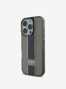Guess Guess IML Middle 4G Stripe hrbtni ovitek za iPhone 16 Pro Max črn