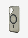 Guess Guess IML Prstan s kamenčki MagSafe hrbtni ovitek za iPhone 16 črn