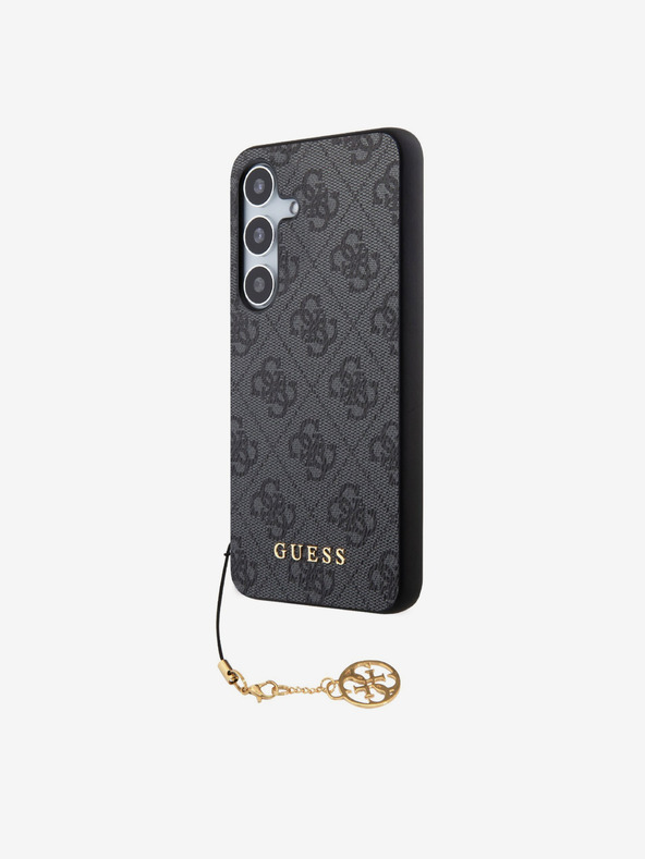 Guess Guess 4G Charm hrbtni ovitek za Samsung Galaxy S24 Grey