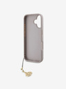 Guess Guess 4G hrbtni ovitek s šarmom za iPhone 16 Tone on Tone roza