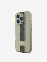 Guess Guess IML Srednji 4G črtasti zadnji ovitek za iPhone 16 Pro Brown