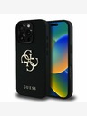 Guess Guess PU Grained 4G Metal Logo Back Cover za iPhone 16 Pro Max Black
