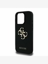 Guess Guess PU Grained 4G Metal Logo Back Cover za iPhone 16 Pro Max Black