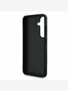 Guess Guess PU 4G kovinski logotip hrbtni ovitek za Samsung Galaxy S25+ rjave barve