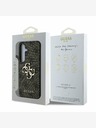 Guess Guess PU 4G kovinski logotip hrbtni ovitek za Samsung Galaxy S25+ rjave barve