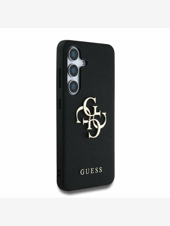 Guess Guess PU Grained 4G Metal Logo Back Cover za Samsung Galaxy S25+ Black