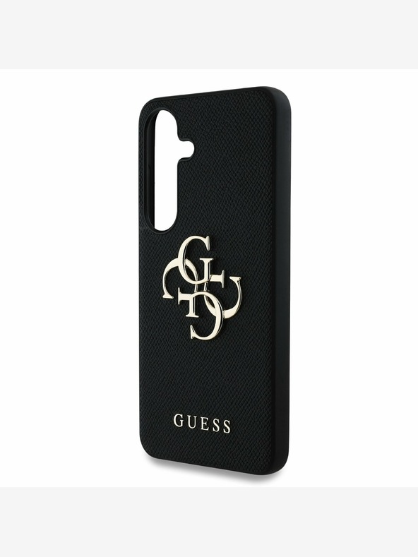 Guess Guess PU Grained 4G Metal Logo Back Cover za Samsung Galaxy S25+ Black