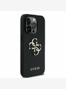 Guess Guess PU Grained 4G Metal Logo Back Cover za iPhone 14 Pro Black