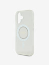 Guess Guess IML Prstan s kamenčki MagSafe hrbtni ovitek za iPhone 16 White