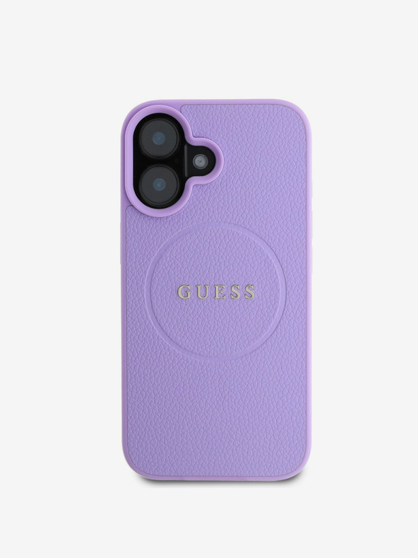 Guess Guess PU Grained Classic Logo MagSafe zadnji ovitek za iPhone 16 Plus vijolična