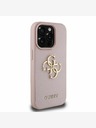 Guess Guess PU Grained 4G Metal Logo Back Cover za iPhone 15 Pro Max Pink
