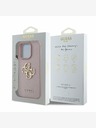 Guess Guess PU Grained 4G Metal Logo Back Cover za iPhone 15 Pro Max Pink