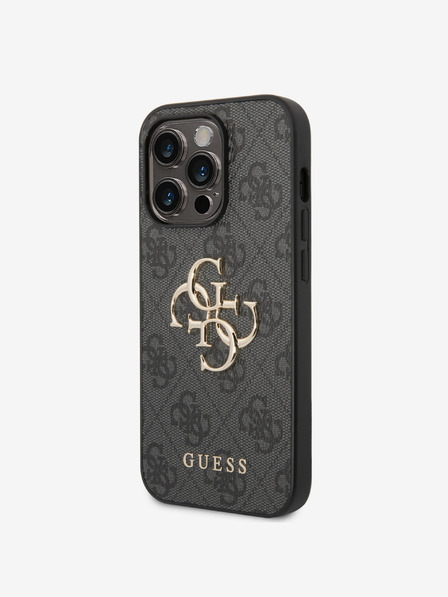 Guess Guess PU 4G Metal Logo Back Cover za iPhone 15 Pro Max Grey