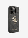 Guess Guess PU 4G Metal Logo Back Cover za iPhone 15 Pro Max Grey