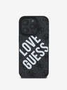 Guess Guess PU usnje 4G Big Love Logo MagSafe hrbtni ovitek za iPhone 16 Pro Max črn