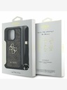 Guess Guess PU PU 4G kovinski logotip s pasom za križ za iPhone 16 Pro rjava