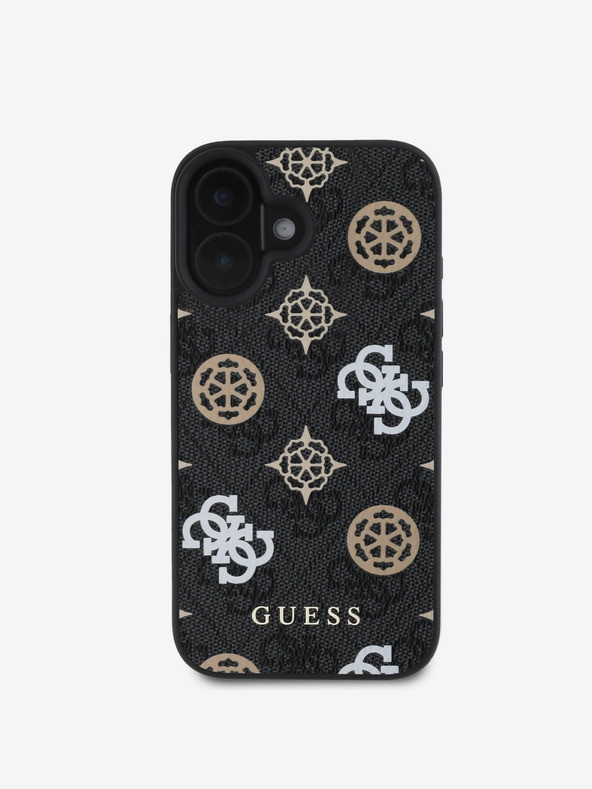 Guess Guess PU 4G Peony MagSafe hrbtni ovitek za iPhone 16 Black