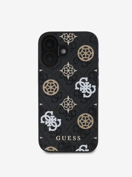 Guess Guess PU 4G Peony MagSafe hrbtni ovitek za iPhone 16 Black