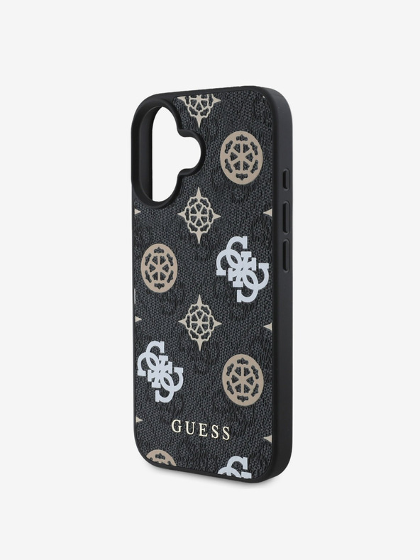 Guess Guess PU 4G Peony MagSafe hrbtni ovitek za iPhone 16 Black