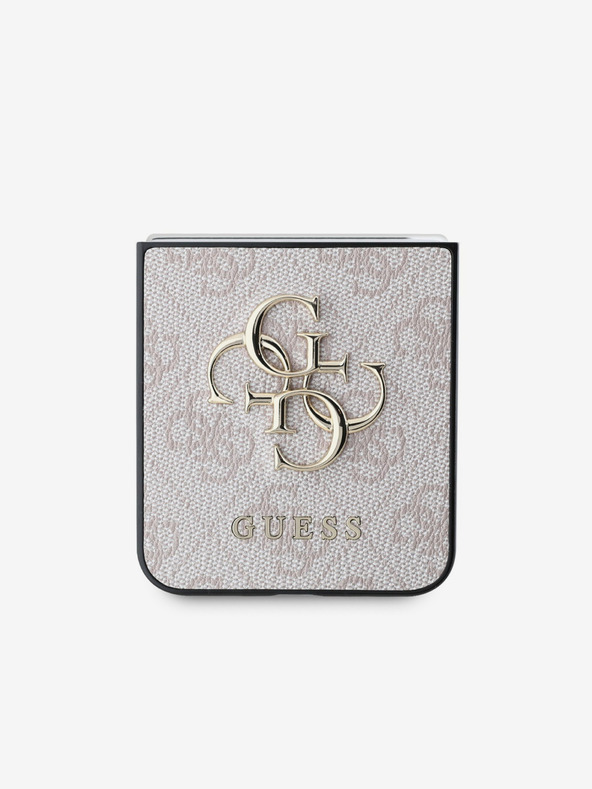 Guess PU 4G Metal Logo Zadní Kryt pro Samsung Galaxy Z Flip 6 Pink Ovitek za telefon