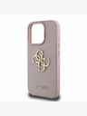 Guess Guess PU Grained 4G Metal Logo Back Cover za iPhone 16 Pro Pink