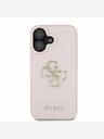 Guess Guess PU Grained 4G Metal Logo Back Cover za iPhone 16 Pink