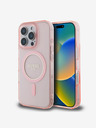 Guess Guess IML bleščeč obroč MagSafe hrbtni ovitek za iPhone 16 Pro Max roza