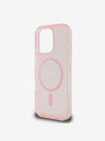 Guess Guess IML bleščeč obroč MagSafe hrbtni ovitek za iPhone 16 Pro Max roza