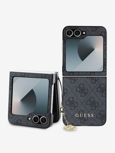 Guess 4G Charm Zadní Kryt pro Samsung Galaxy Z Flip 6 Grey Ovitek za telefon