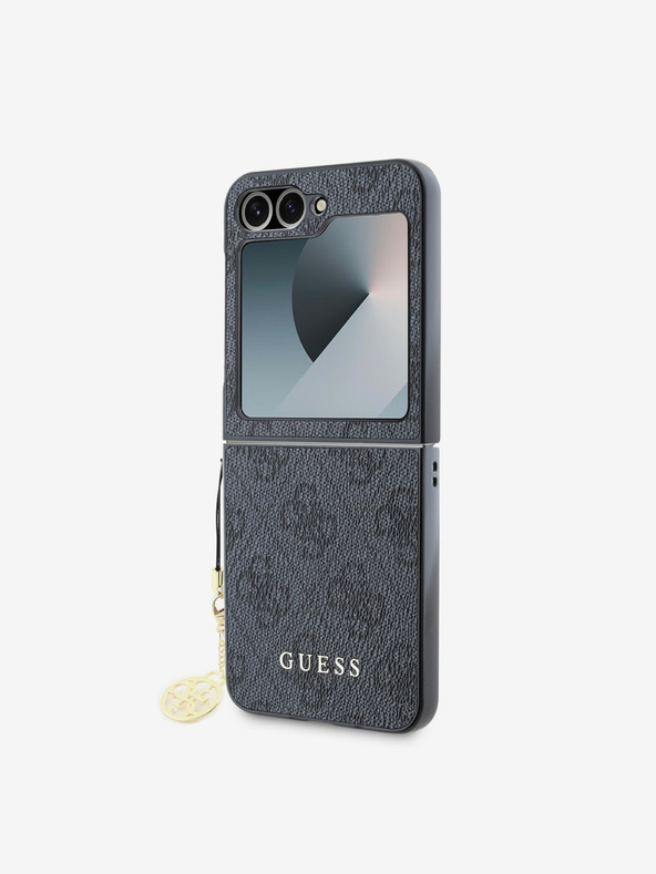 Guess 4G Charm Zadní Kryt pro Samsung Galaxy Z Flip 6 Grey Ovitek za telefon