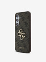 Guess Guess PU 4G kovinski zadnji ovitek z logotipom za Samsung Galaxy S24 FE rjave barve