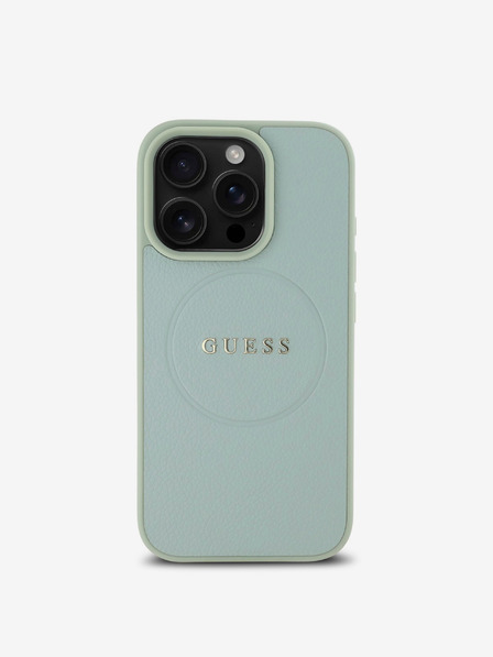 Guess Guess PU Grained Classic Logo MagSafe hrbtni ovitek za iPhone 16 Pro Green