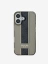 Guess Guess IML Middle 4G Stripe hrbtni ovitek za iPhone 16 črn