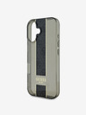 Guess Guess IML Middle 4G Stripe hrbtni ovitek za iPhone 16 črn