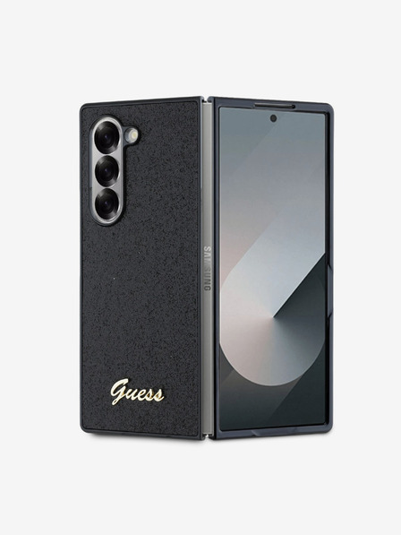 Guess Guess PC/TPU Glitter Flakes Metal Logo Back Cover za Samsung Galaxy Z Fold 6 Black