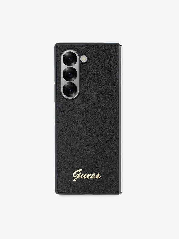 Guess Guess PC/TPU Glitter Flakes Metal Logo Back Cover za Samsung Galaxy Z Fold 6 Black