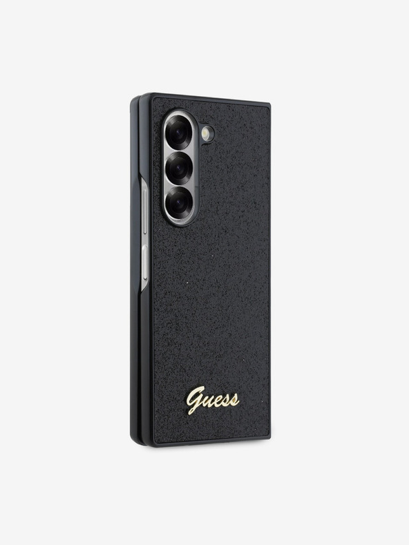Guess Guess PC/TPU Glitter Flakes Metal Logo Back Cover za Samsung Galaxy Z Fold 6 Black